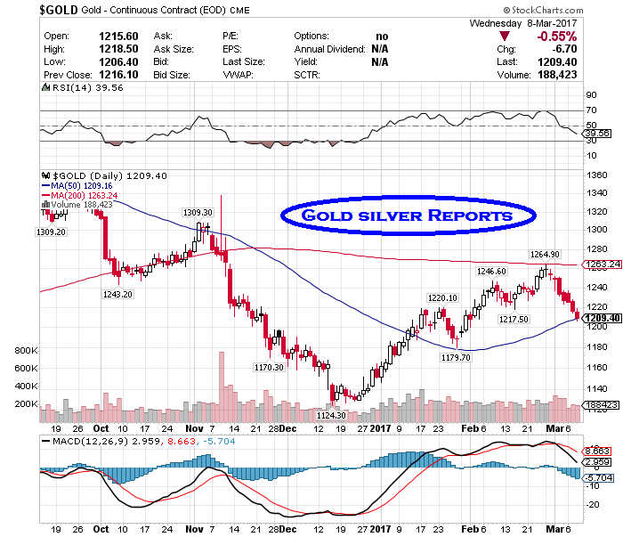 US Employment Data Triggers Fresh Slide In Gold — Gold Silver Charts