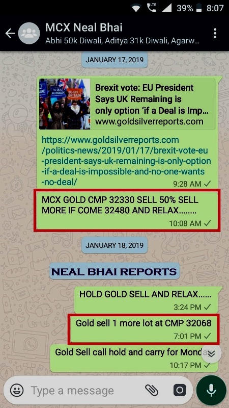 Gold Sell MCX Tips Rocking Watch 32330 To Low 31985 Enjoy Sure Tips By Neal Bhai