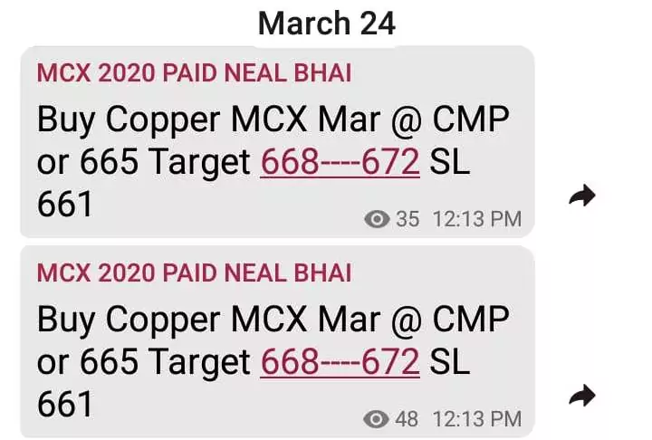 MCX Copper Tips Today