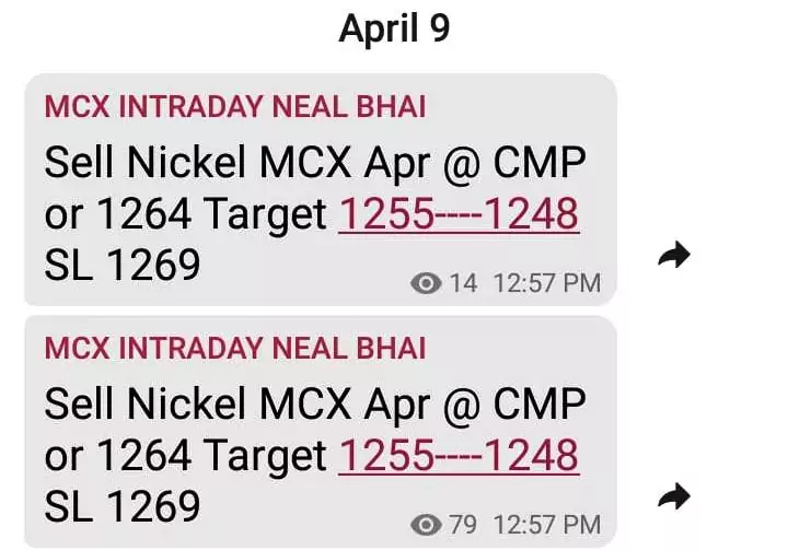 MCX Nickel Tips for Today