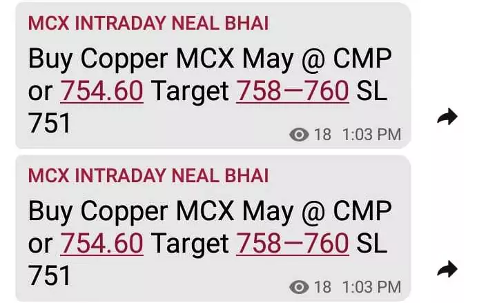 MCX Copper Tips Today