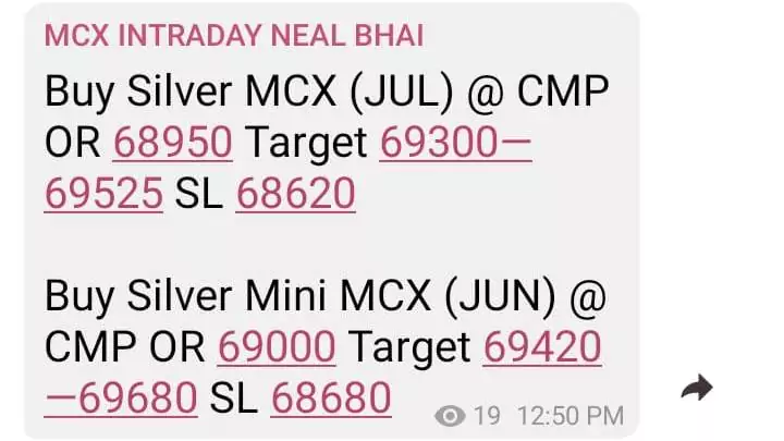 Silver MCX Tips Today