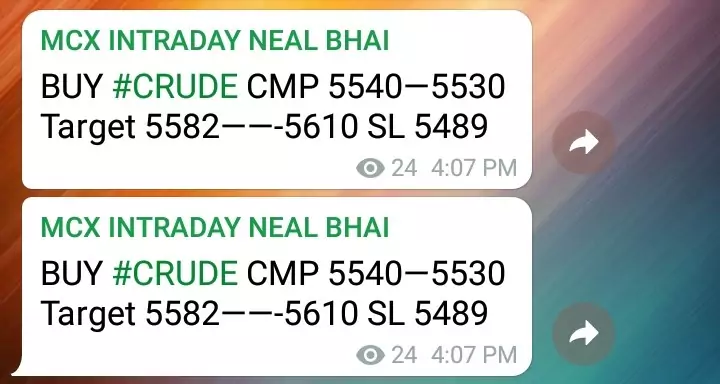 Crude Oil MCX Tips Today