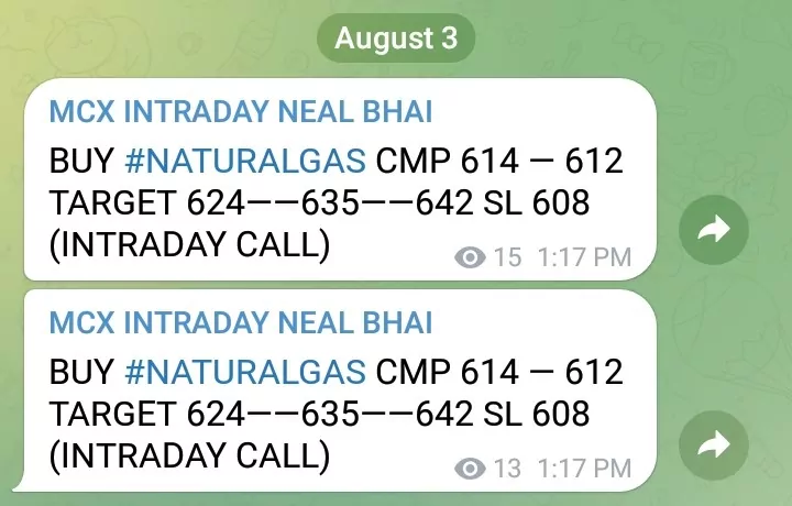 MCX NATURALGAS TIPS TODAY: NG 614 To 623.60, 9 Point Done